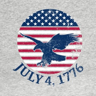 American Flag with Eagle, July 4, 1776 T-Shirt